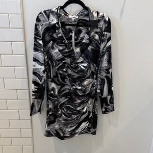 Steve Madden Black and White Swirl Dress